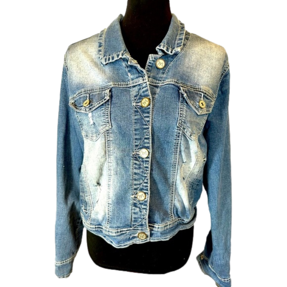 Maurices Distressed Jean Jacket